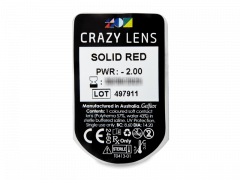 CRAZY LENS - Solid Red - journalières correctrices (2 lentilles)