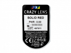 CRAZY LENS - Solid Red - journalières non correctrices (2 lentilles)