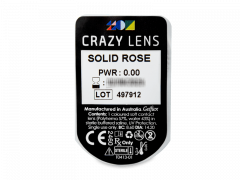 CRAZY LENS - Solid Rose - journalières non correctrices (2 lentilles)