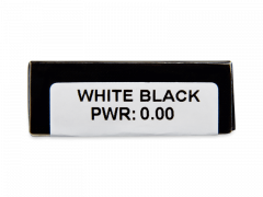 CRAZY LENS - White Black - journalières non correctrices (2 lentilles)