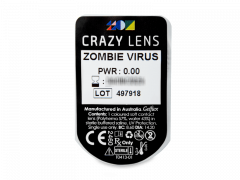 CRAZY LENS - Zombie Virus - journalières non correctrices (2 lentilles)