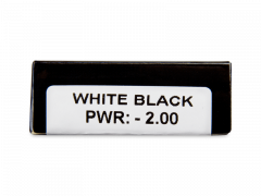 CRAZY LENS - White Black - journalières correctrices (2 lentilles)