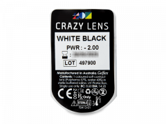 CRAZY LENS - White Black - journalières correctrices (2 lentilles)