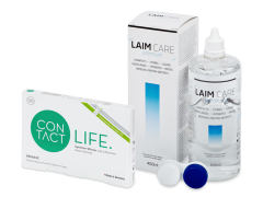 Contact Life spheric (6 lentilles) + Laim-Care 400 ml
