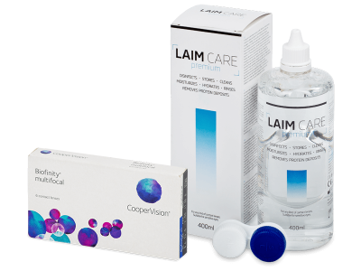 Biofinity Multifocal (6 lentilles) + Laim-Care 400 ml
