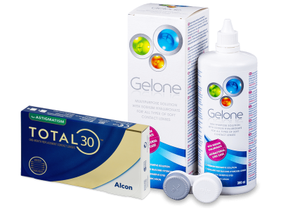 TOTAL30 for Astigmatism (6 lentilles) + Solution Gelone 360 ml