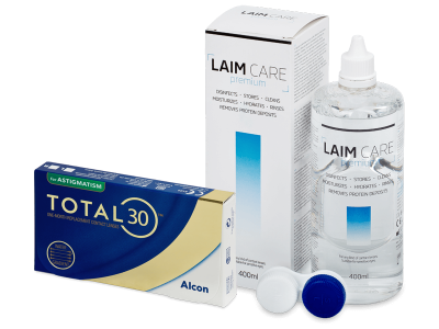 TOTAL30 for Astigmatism (6 lentilles) + Solution LAIM-CARE 400 ml