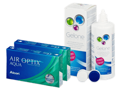 Air Optix Aqua (2x3 lentilles) + Gelone 360 ml